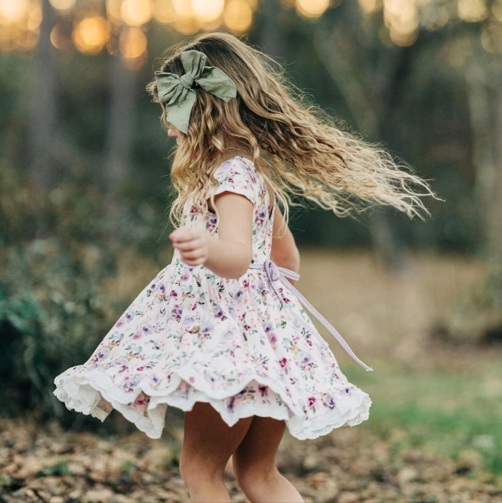 Vintage Style Floral Youth Dress